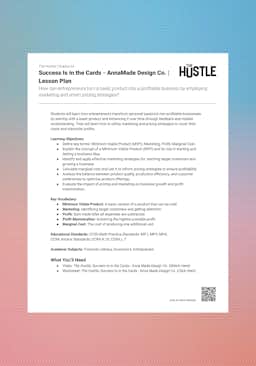 "The Hustle: Success Is in the Cards - AnnaMade Design Co." Lesson Plan