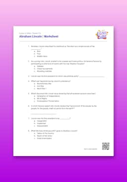 "Guess or Mess: Abraham Lincoln" Worksheet