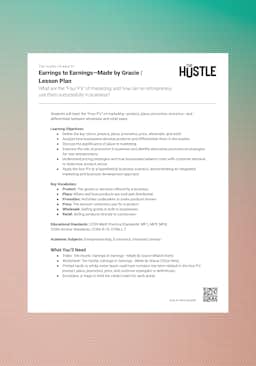 "The Hustle: Earrings to Earnings - Made by Gracie" Lesson Plan
