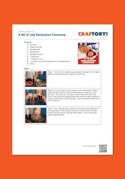 "Craftory: A 4th of July Declaration Ceremony" Instructions