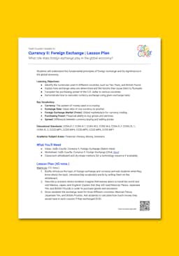 "Cash Course: Currency II: Foreign Exchange" Lesson Plan